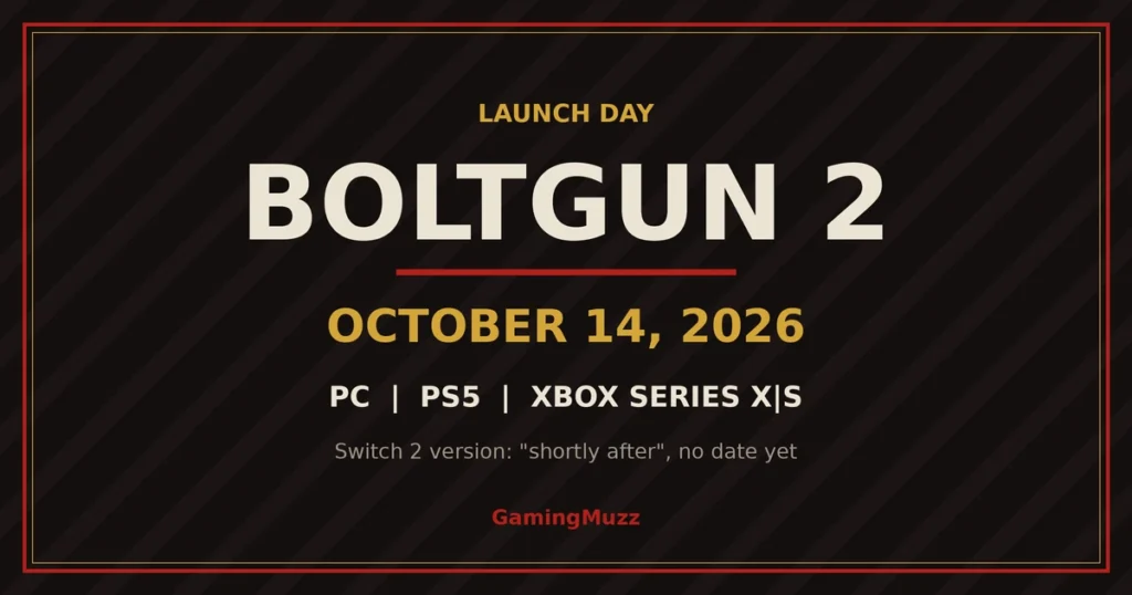 Boltgun 2 Release Date Is Here: Wild Facts Official