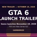 GTA 6 launch trailer featured graphic with the October 15, 2026 trailer date and November 19 game date